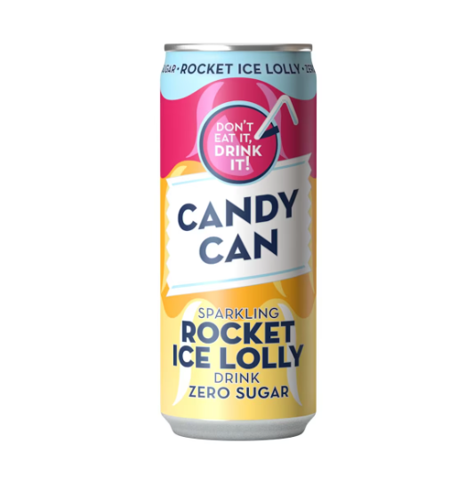 Candy Can Zero Sugar Rocket Ice Lolly 330ml