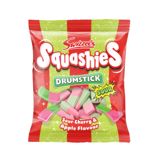 Swizzels Drumstick Squashies Sour Cherry & Apple Flavour Bag 120g