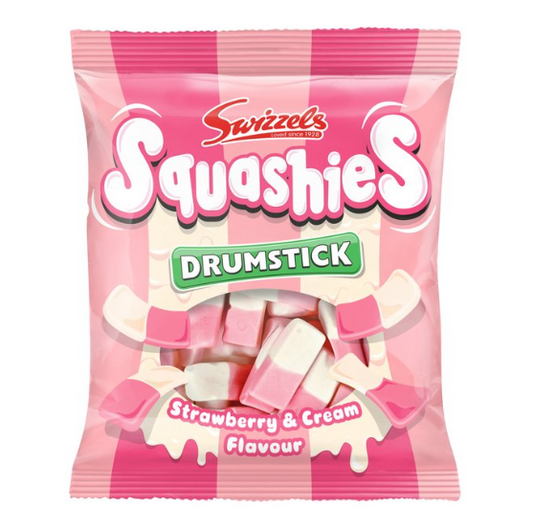 Swizzels Squashies Drumstick Strawberry & Cream Flavour Bag 120g