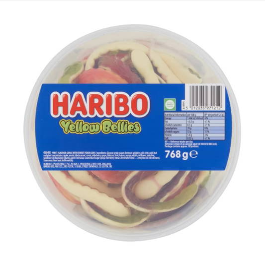 Haribo Yellow Bellies Tubs 768g