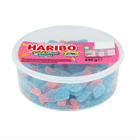 Haribo Bubblegum Bottles Zing Tub 638g